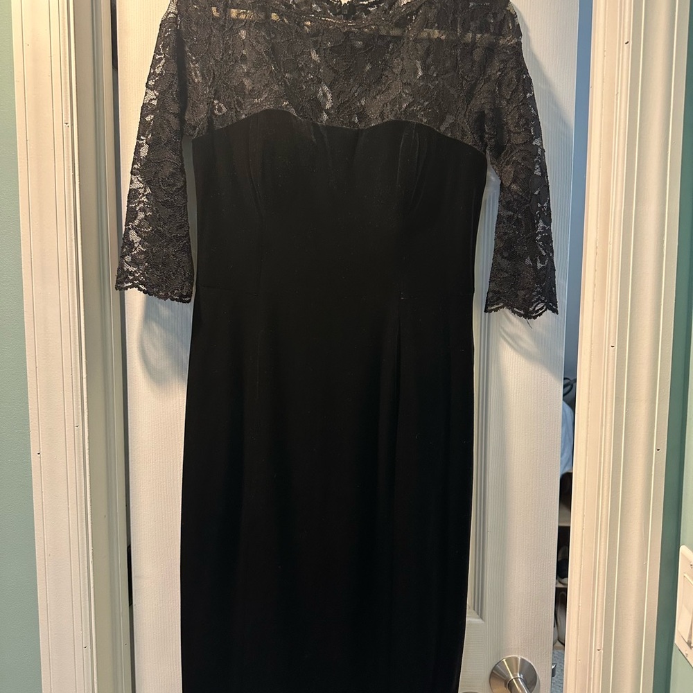 Maggy London 3/4 Sleeve Black Dress size 10. Like new.